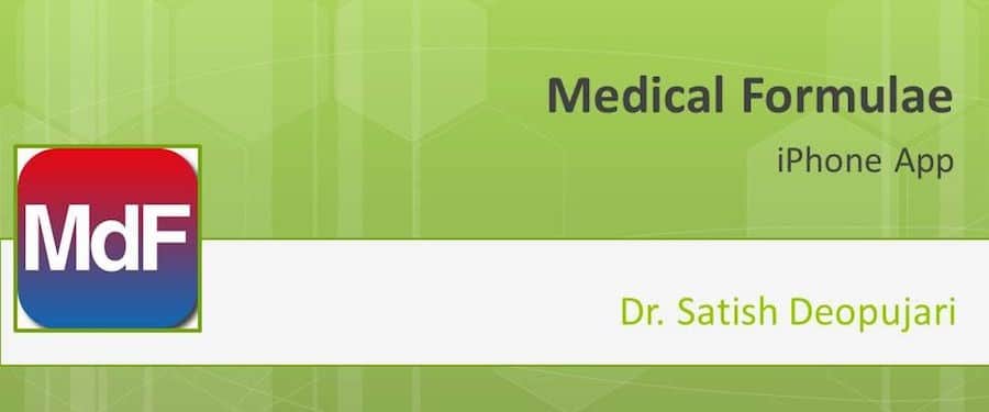 Medical Formulae – iPhone App